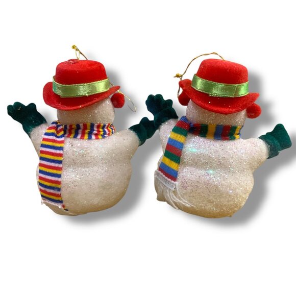 Vintage Snowman Christmas Ornaments Set Of 2 - Picture 4 of 8